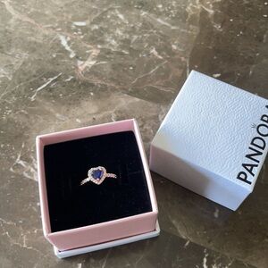 Pandora Blue and Rose Gold Ring